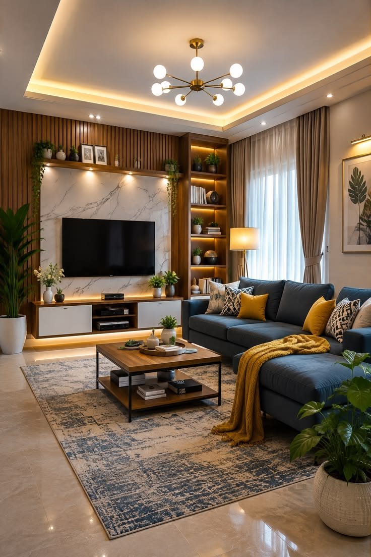 Air purifier in living room